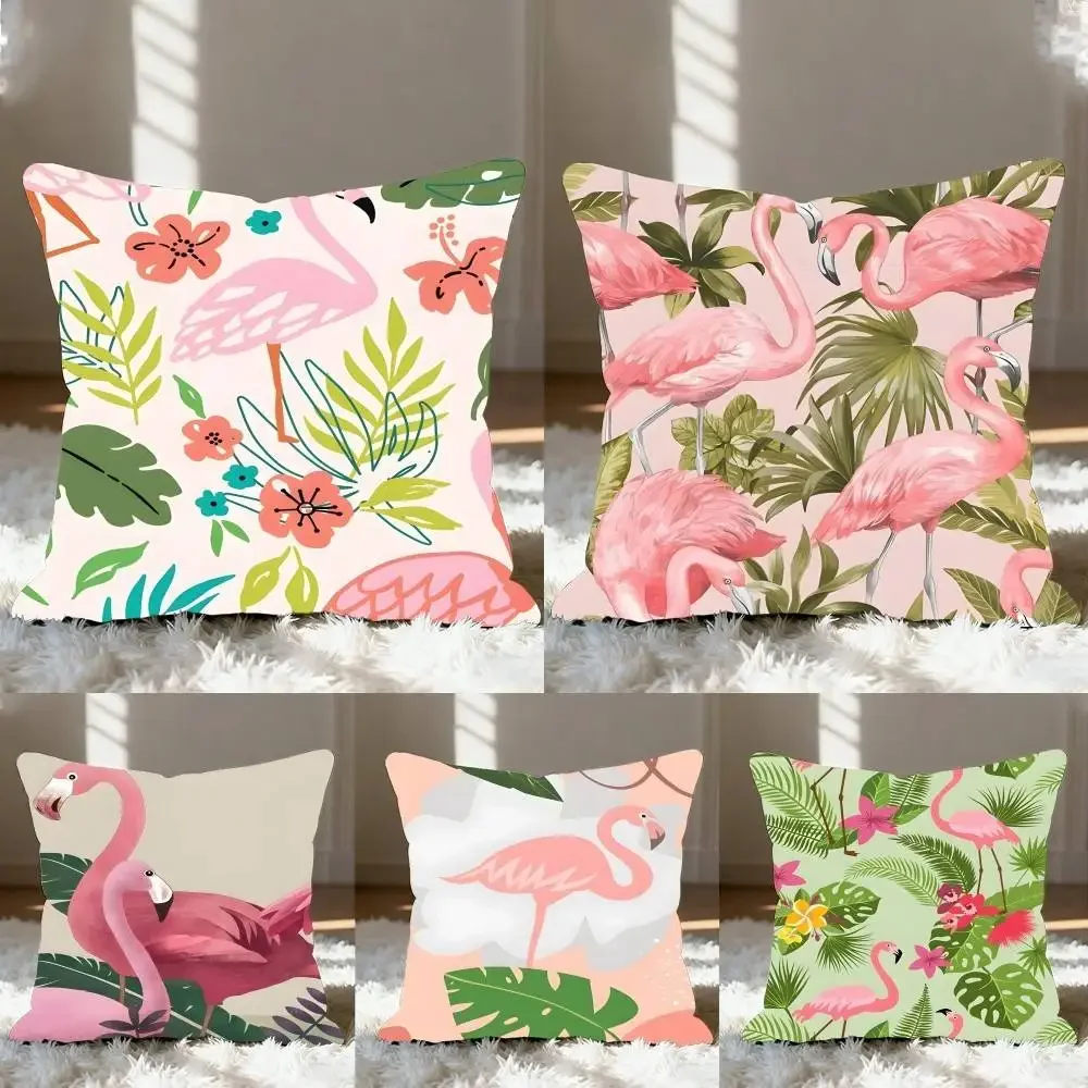 Plant Pineapple Flamingo Pillow Case Elegant Couple Home Living Room Bedroom Decorative Rectangle Pillowcase Sofa Cushion Cover