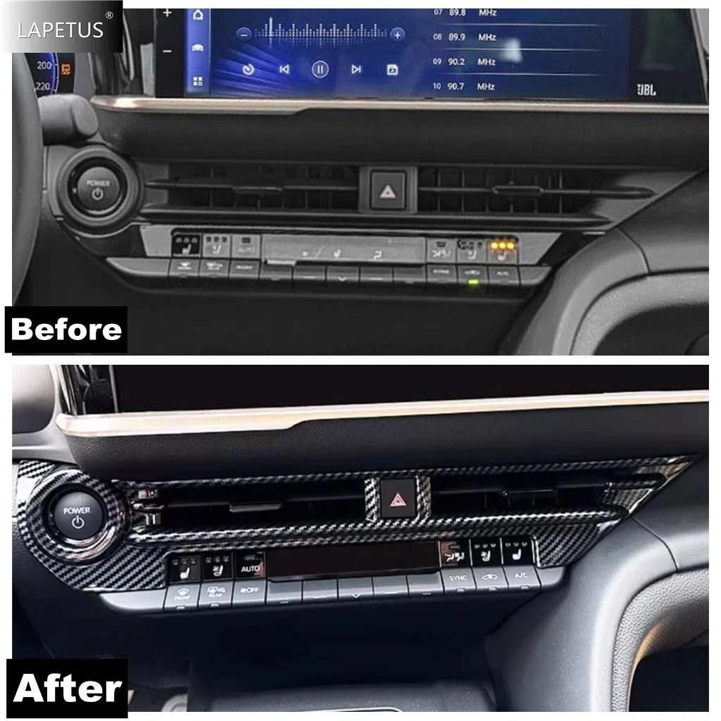 

Carbon Fiber Window Lift Button / Door Handle Bowl / Front Water Cup Cover Trim ABS Accessories For Toyota Crown 2023 2024 2025