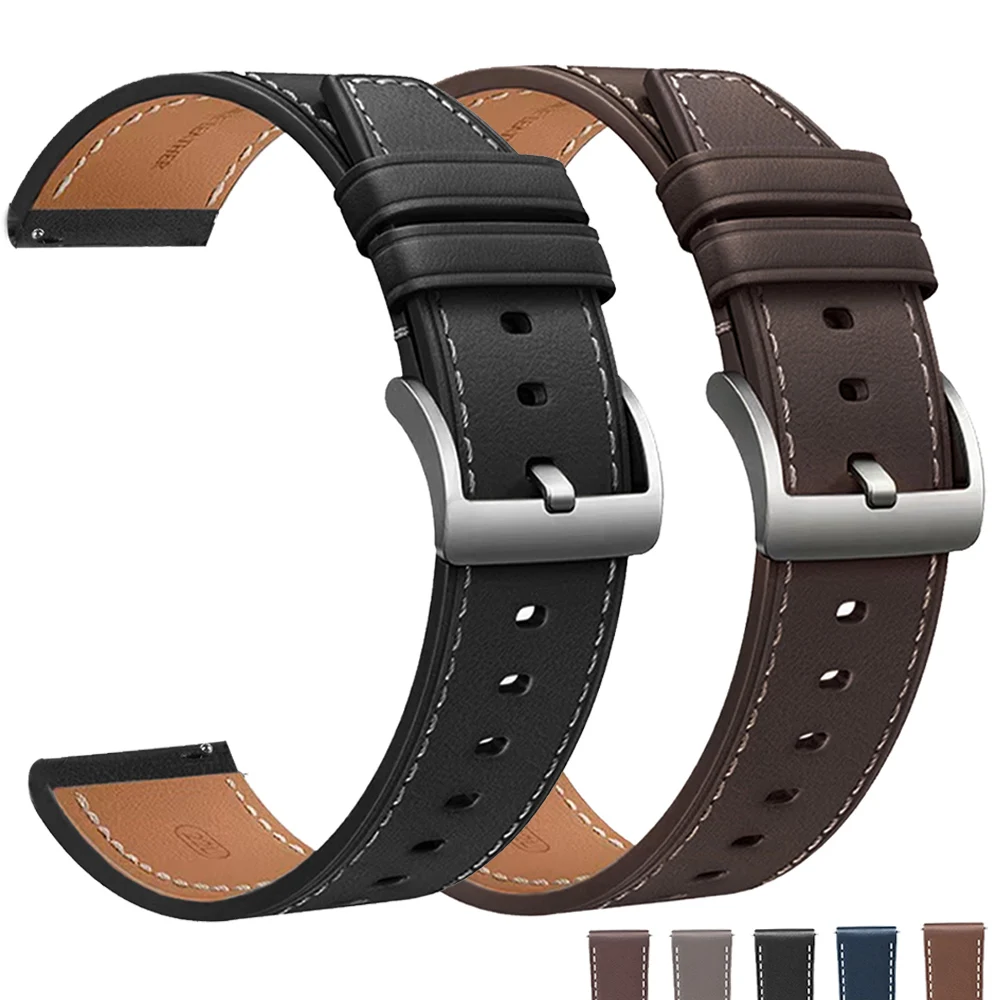 Bracelet de montre en cuir de 22mm, pour Amazfit Active 3 2 Max Balance 2, bracelet intelligent pour Amazfit Bip 6 5 UNITY GTR4 2E GTS 4 mini 3