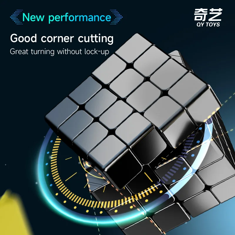 QiYi-cubo mágico magnético M Pro para niños, rompecabezas profesional de velocidad 4x4x4, juguetes Fidget