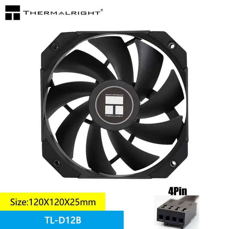 

Вентилятор охлаждения Thermalright D12B, 12 см, 4 контакта, 1500 об./мин.