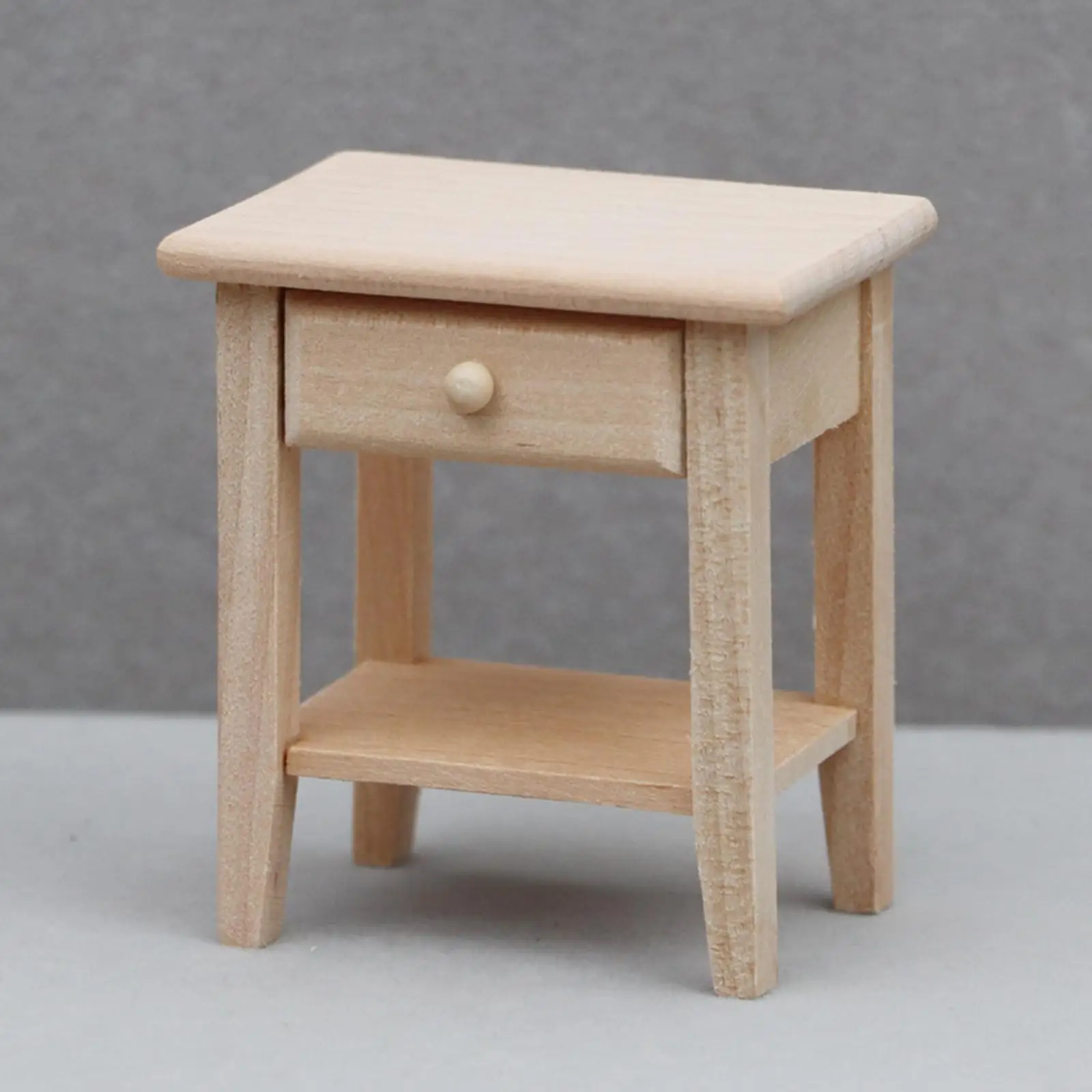 1/12 Scale Dollhouse Night Stands, Dollhouse Bedside Tables, Wooden Cabinet, Mini Furniture for DIY Model Decor Accessories