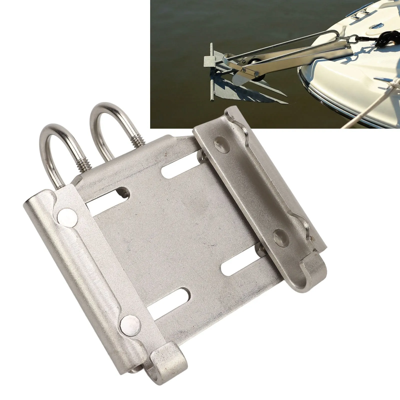 Rail Mount  Bracket Sturdy Wear Resistant Electro Polished Bracket 7/8 To 1 Inch Stable for Marines Boats Yachts Ships