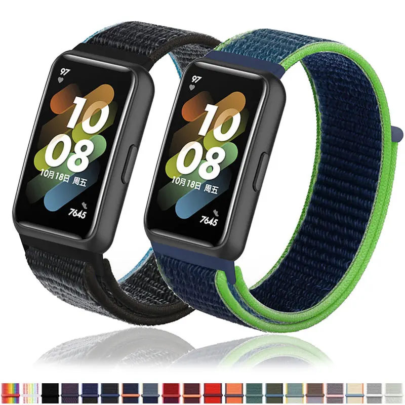 Ремешок нейлоновый для Huawei Band 8 / Band 7, удобный Воздухопроницаемый эластичный браслет для смарт-часов, аксессуары для Huawei Band