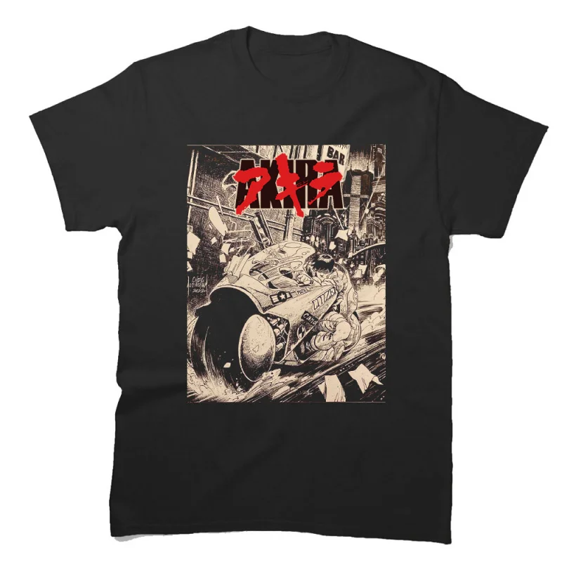 

0225 Vintage Akira Anime Gift T Shirt Cyberpunk Manga Neo-Tokyo City explosion Graphic clothes cyber mecha All size tops S-6XL