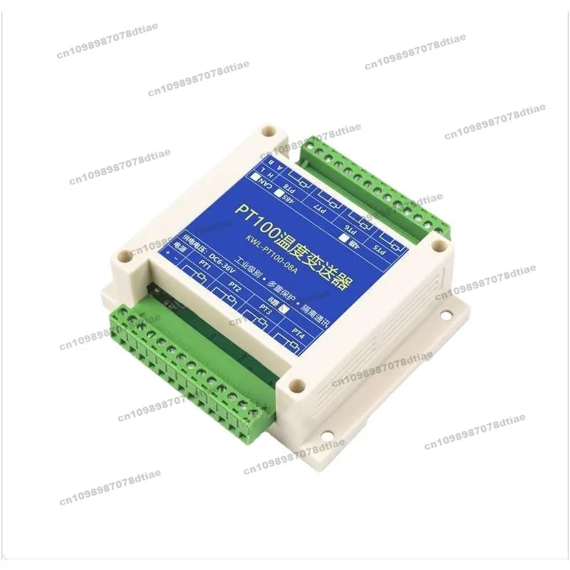 2/4/8/16-way PT100 Platinum Thermal Resistance Temperature Acquisition Variable Sensor Transmitter 485 Isolated Modbus Module