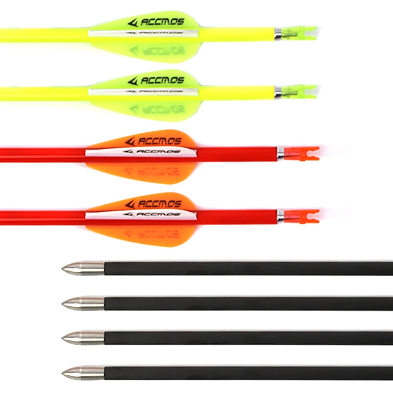 31inch Pure Carbon Arrow Spine 400 500 600 700 800 900 1000 ID 4.2mm Archery For Compound /Recuvre Bow Shooting