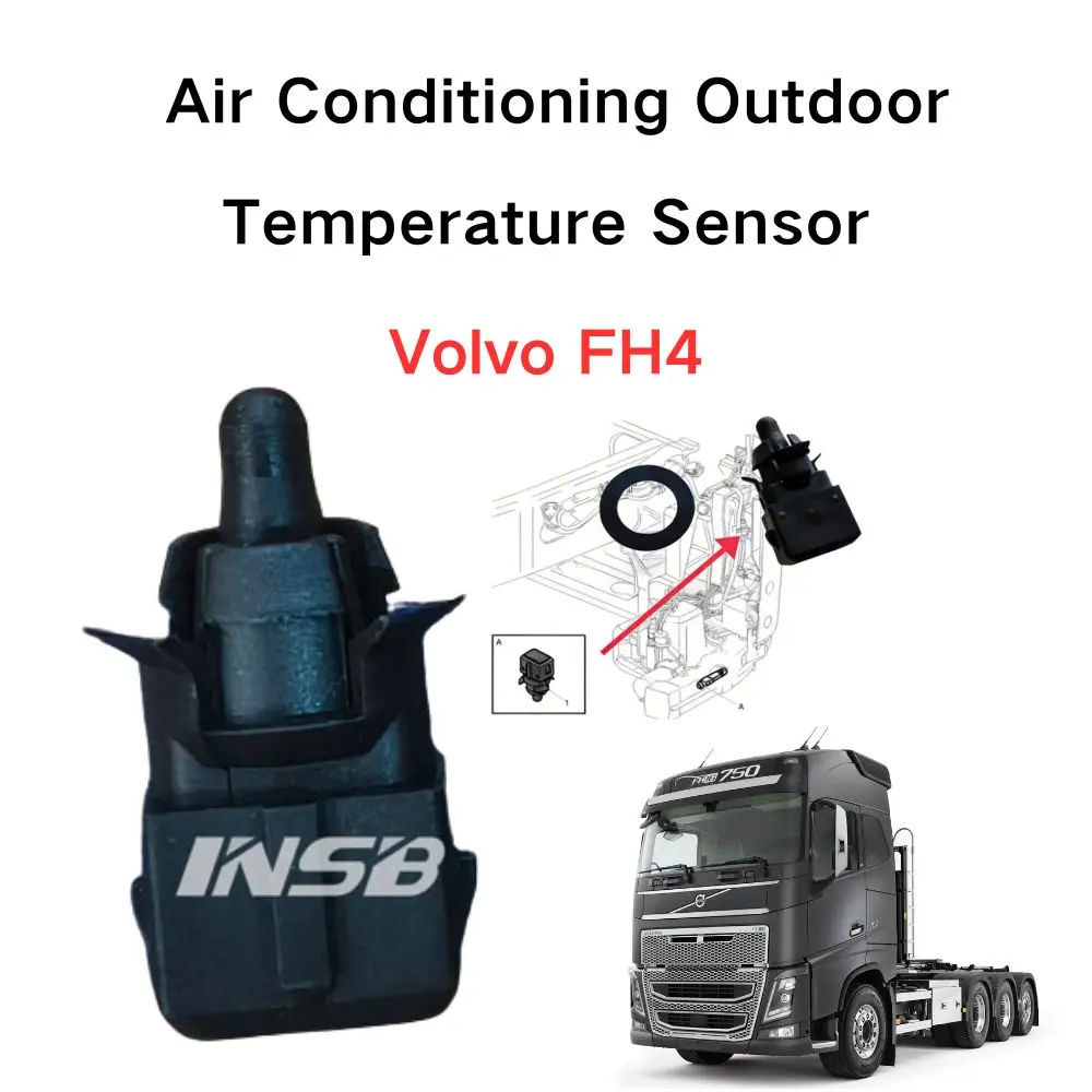 INSB 1 Pcs Air Conditioning Outdoor Temperature Sensor 20912514 for Volvo FH4
