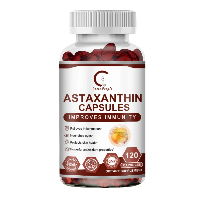 Pure Astaxanthin Capsules Antarctic Krill Oil With Epa, Dha,Supports Eye, Cardiovascular, Joint And Skin Health, Non-Gmo