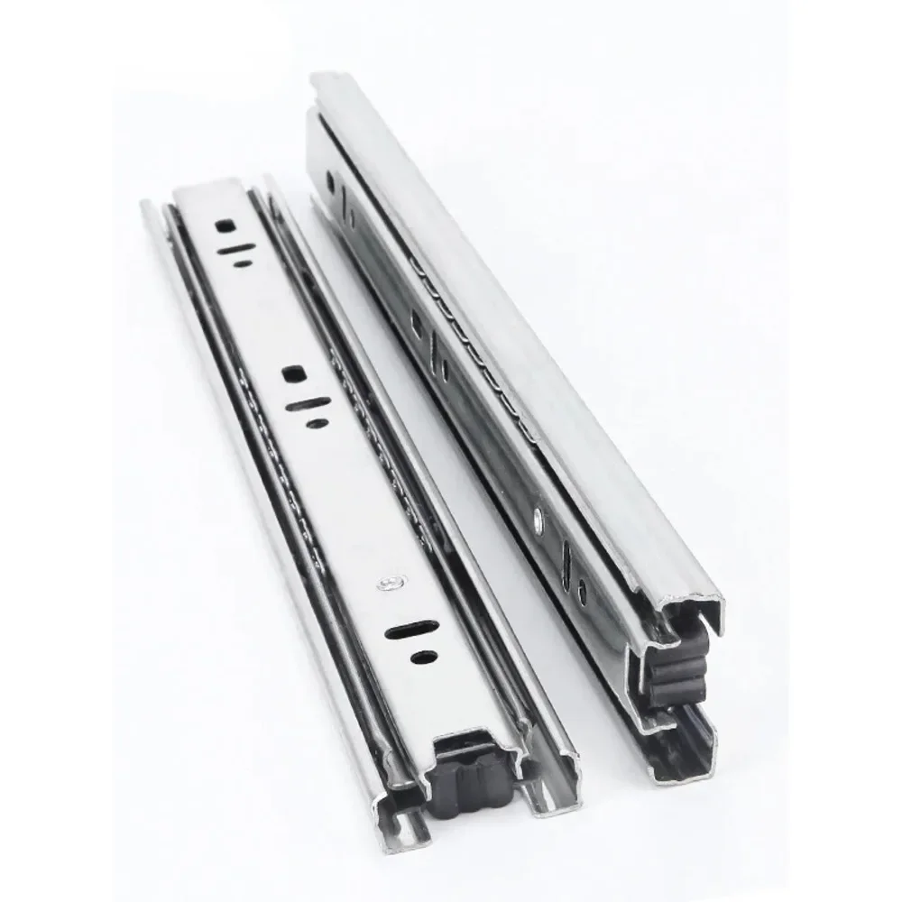 35mm wide thickened drawer track home computer desk keyboard bracket guide rail three sections of cabinet silent slide rail