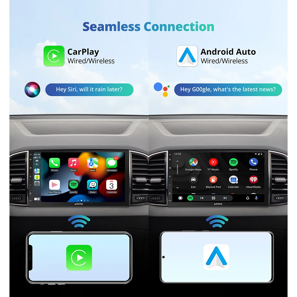 7 inch 2Din Android Car Multimedia Player Carplay Screen Android
