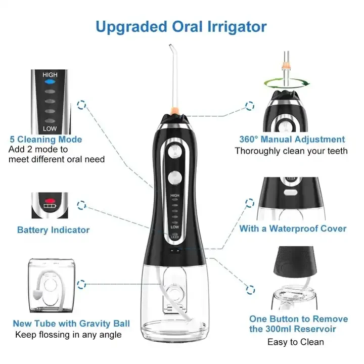 2024 Good Quality Portable Oral Care Water Flosser Oral Irrigator Teeth Cleaning Professional Irrigator