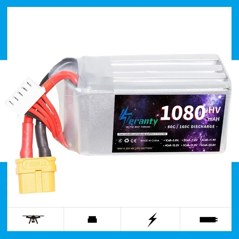 TERANTY HV Batteries 15.2V 4S Lipo Battery 1080mAh 80C With XT30/XT60/DEANS T Plug For RC Quad FPV Drone Boats Cars DIY Toys