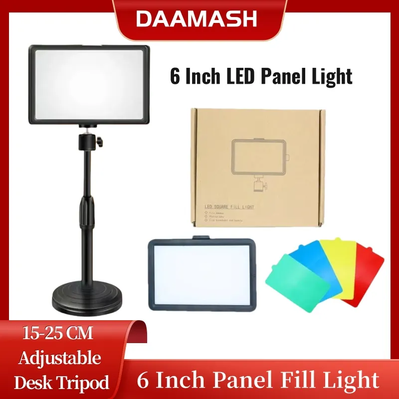 6inch LED Fill Lamp Video Light Panel Bi-color 2700k-5700k Photography Lighting Live Stream Photo Studio Light - Image 2