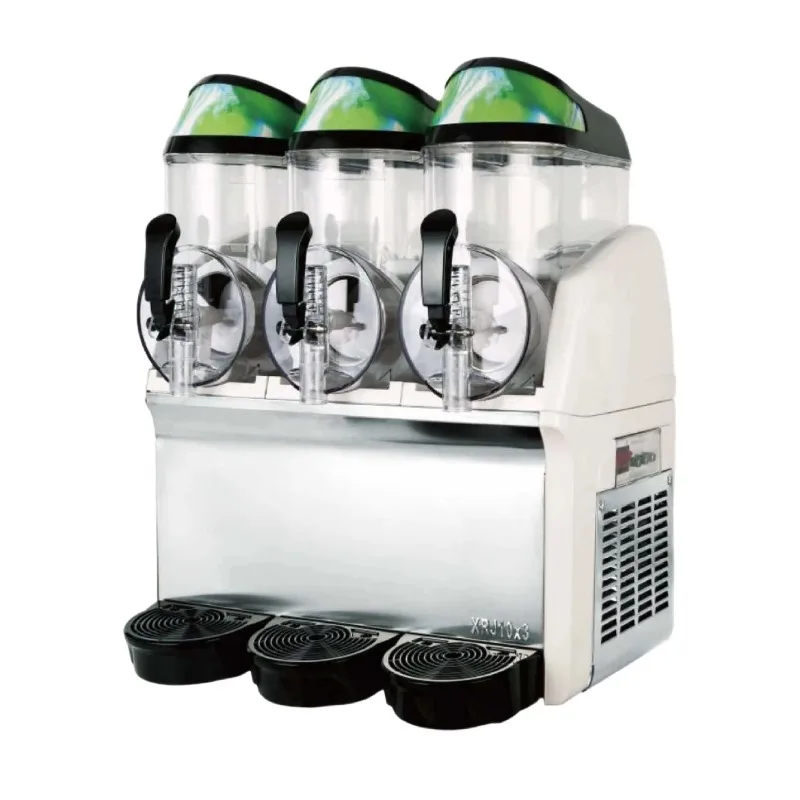 30L commercial slush machine tea drinking equipment, three cans of slush ice cream machine for restaurants, beverage dispenser