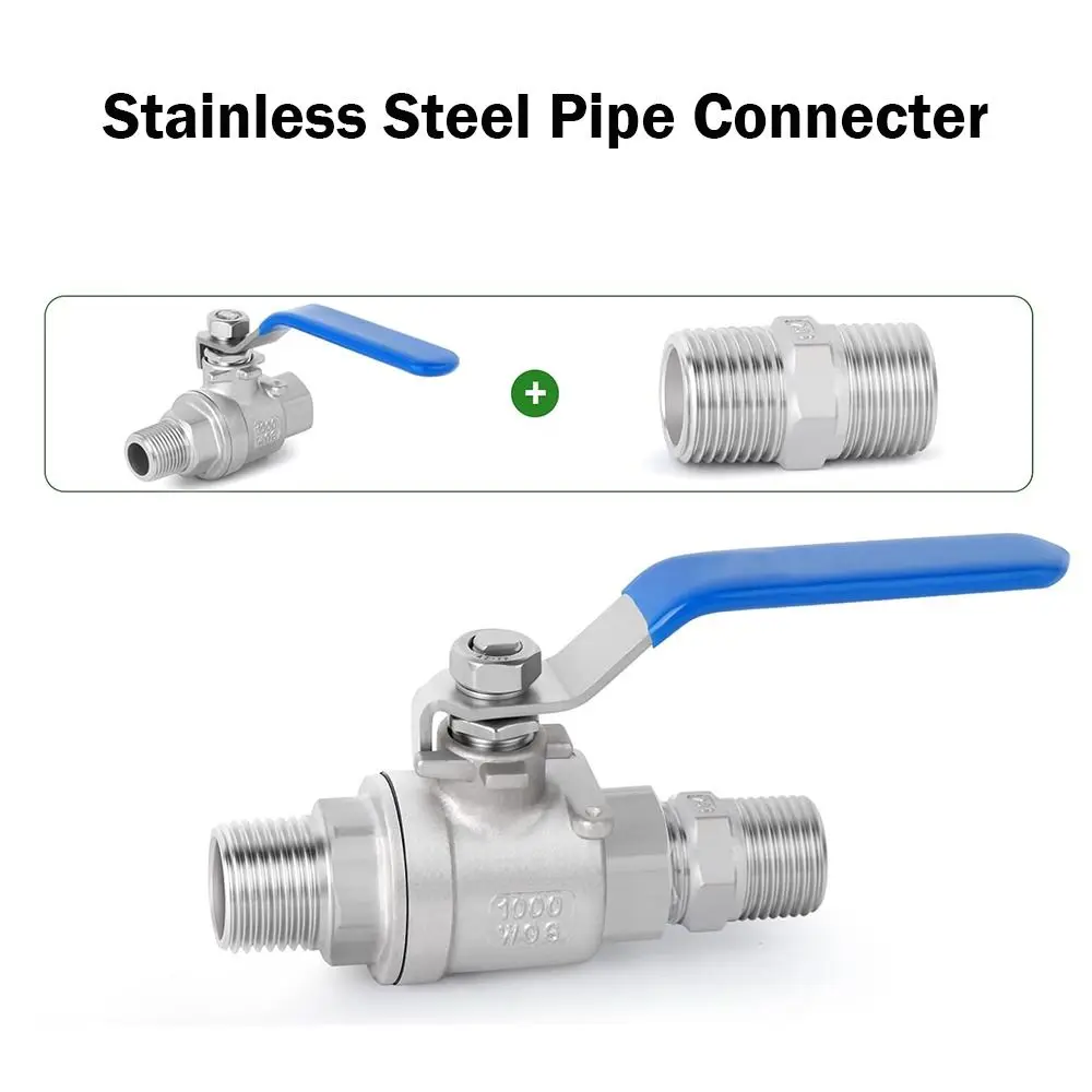 Picture 6: 201 Stainless Double Male Thread Connecter Thickened Multiple Specifications Stainless Steel Hex Nipple Hex Nipple Union