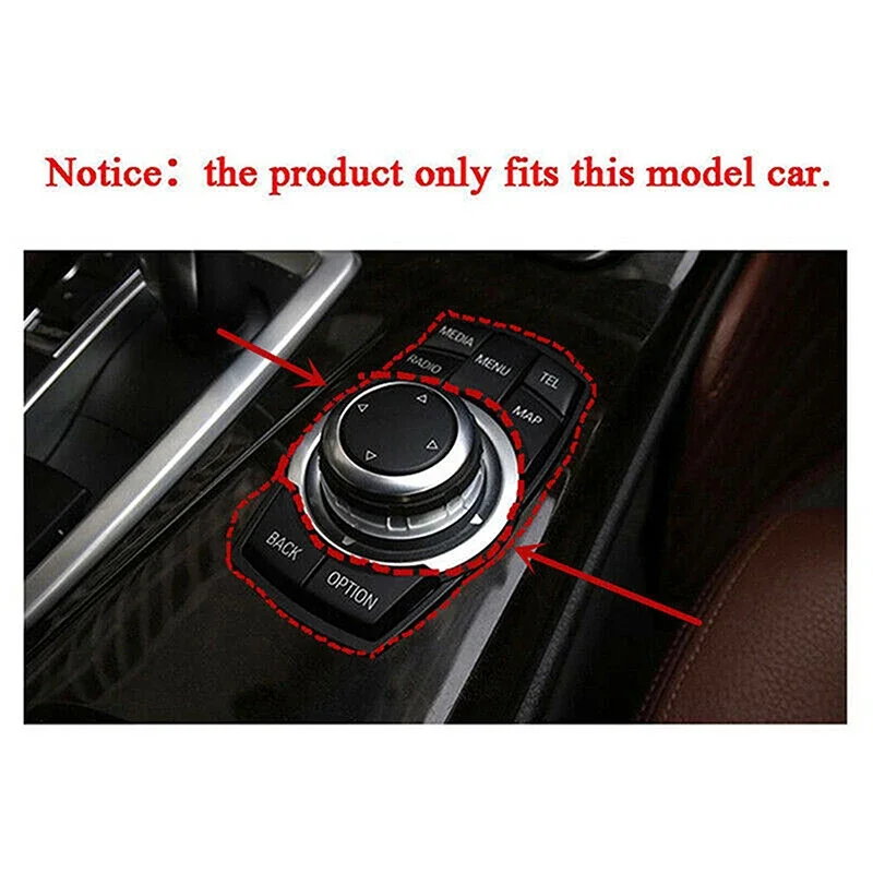 Car Multimedia Button iDrive Knob Cover Trim Decoration Sticker ABS for BMW 1/3/5 Series F10 F20 F30 NBT Controller Only