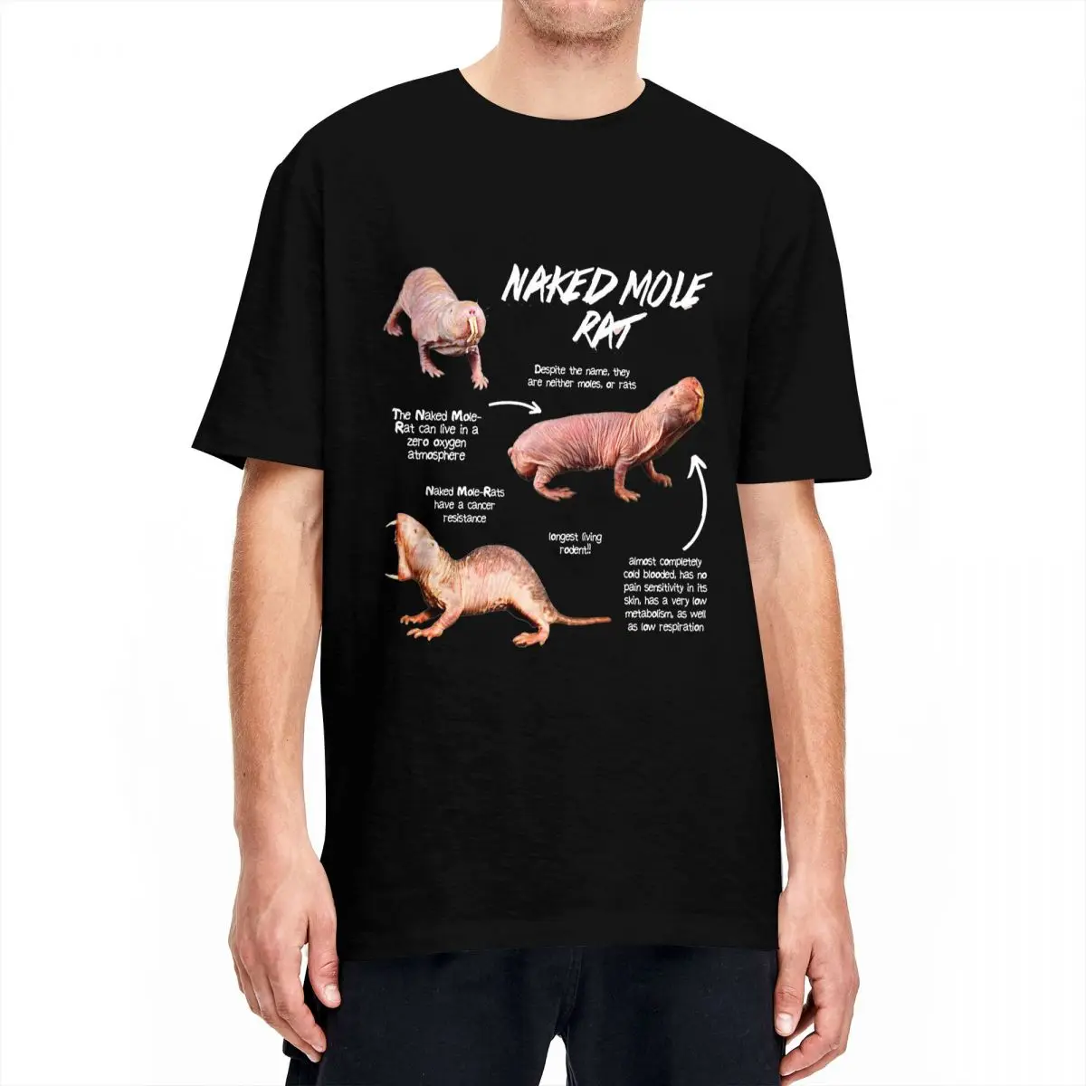 Naked Mole Rat Fun Facts T-Shirt Men Women Unique 100% Cotton Tees Crewneck Short Sleeve T Shirt Printed Clothes