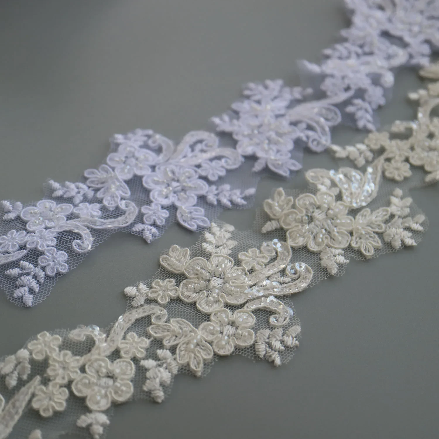 6cm*1yard luxury beaded embroidery lace trims for wedding dresses Rhinestone appliques patches Embroidery lace parches ropa