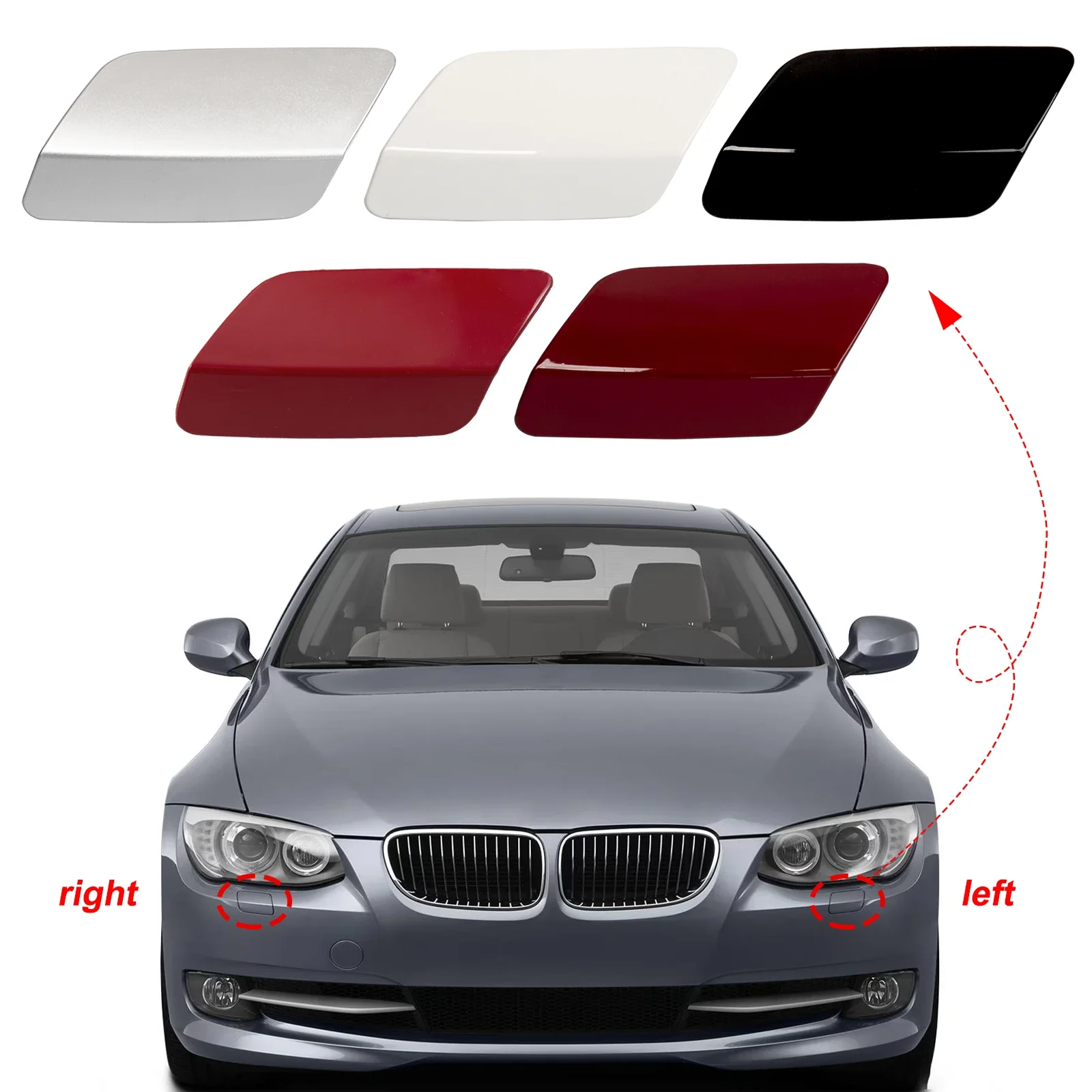 

Front Bumper Headlight Washer Cover For BMW 328i 335I 335IS E92 E93 Coupe Convertible Accessories 2011-2013 61677253393