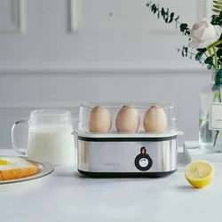 Multi-function Egg Cooker Household Mini Breakfast Egg Machine Automatic Power Off anti-dry Egg Boiler Stainless Steel 220V