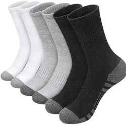 6 Pairs of New Style High-Quality Comfortable Soft Men's Outdoor Gym Socks Large Size Ground-Gripping Football Socks