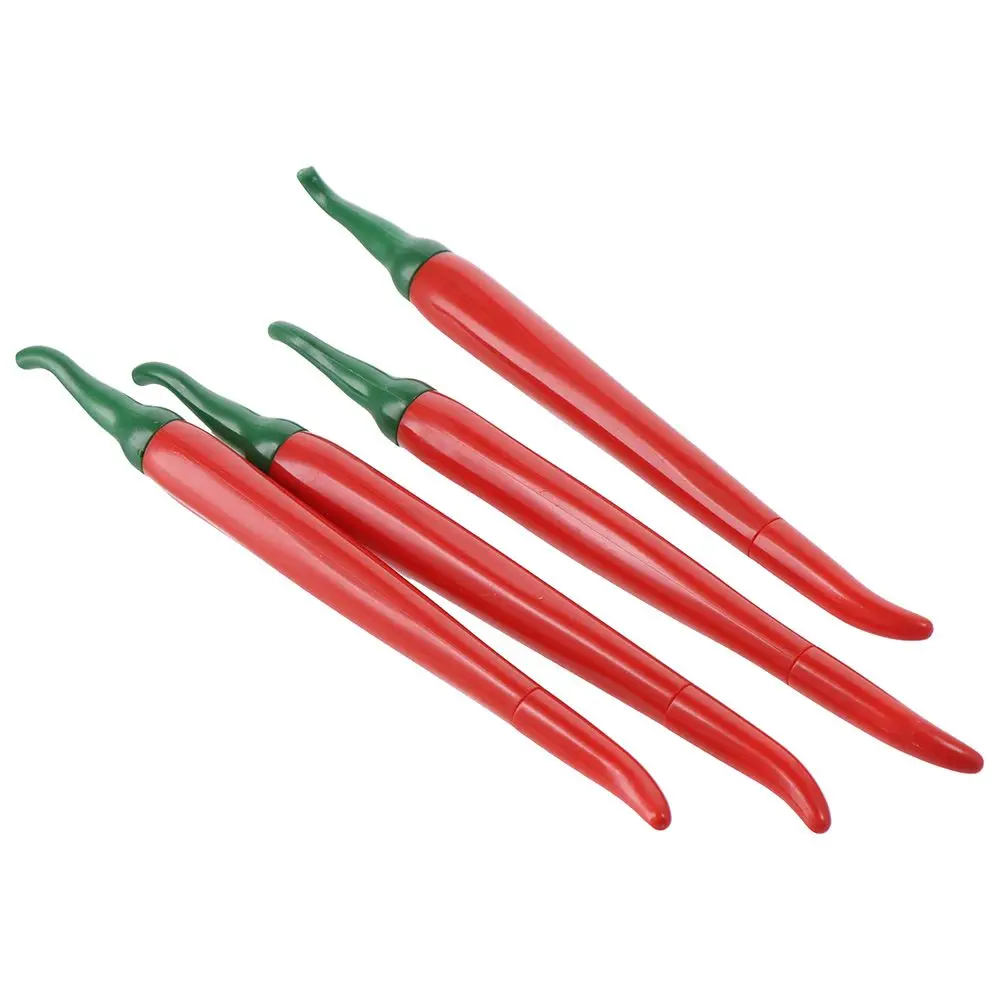 Writing Red Red Chilli Vegetable Pens Plastic Novelty Cute Writing Pens Red Pepper Pens Office