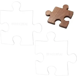 2pcs Acrylic Puzzle Router Template 5.5x5.5inch Acrylic Handle Cutting Board Serving Board Router Template for Charcuterie Home