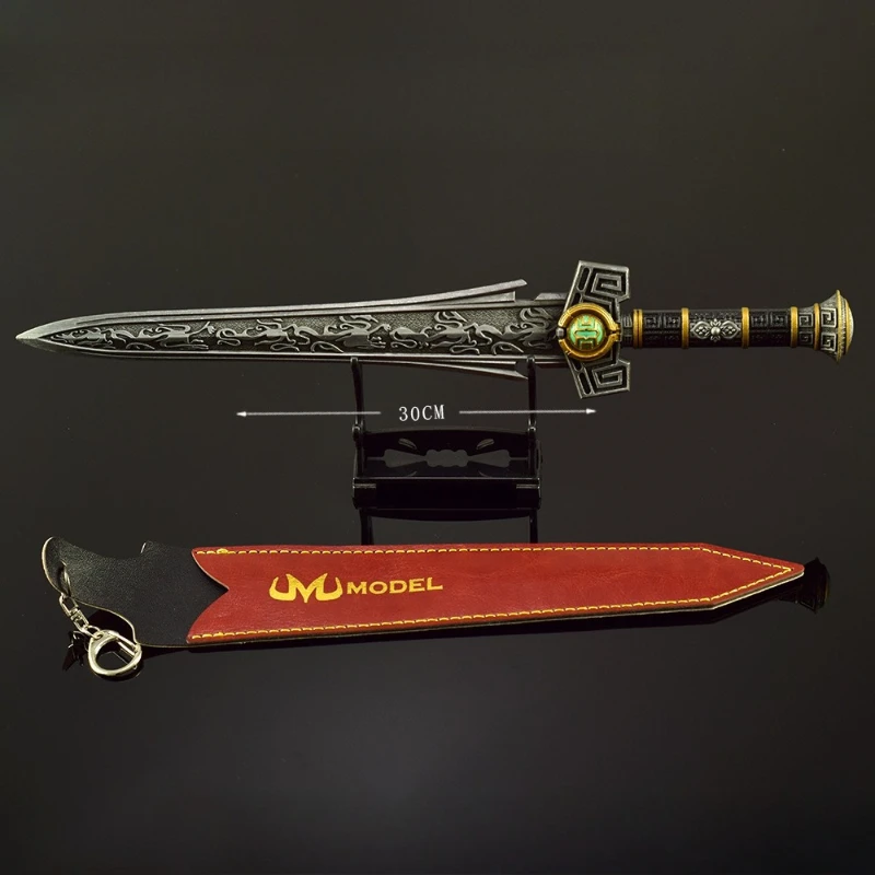 11.81in Game Peripheral First Emperor's sword weapons model Real steel swords High quality Metal crafts Ornaments boy Toys Gifts