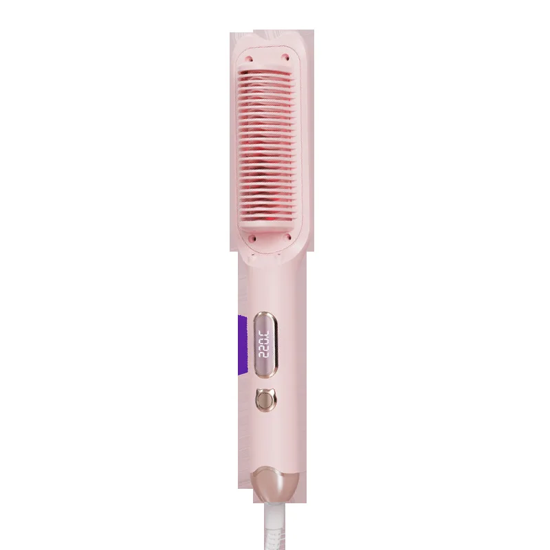 Hot Comb Straightener Hair Brush  Hot Comb Electric Straightening Comb Curling Iron Hair Brush For Styling Fast Heating