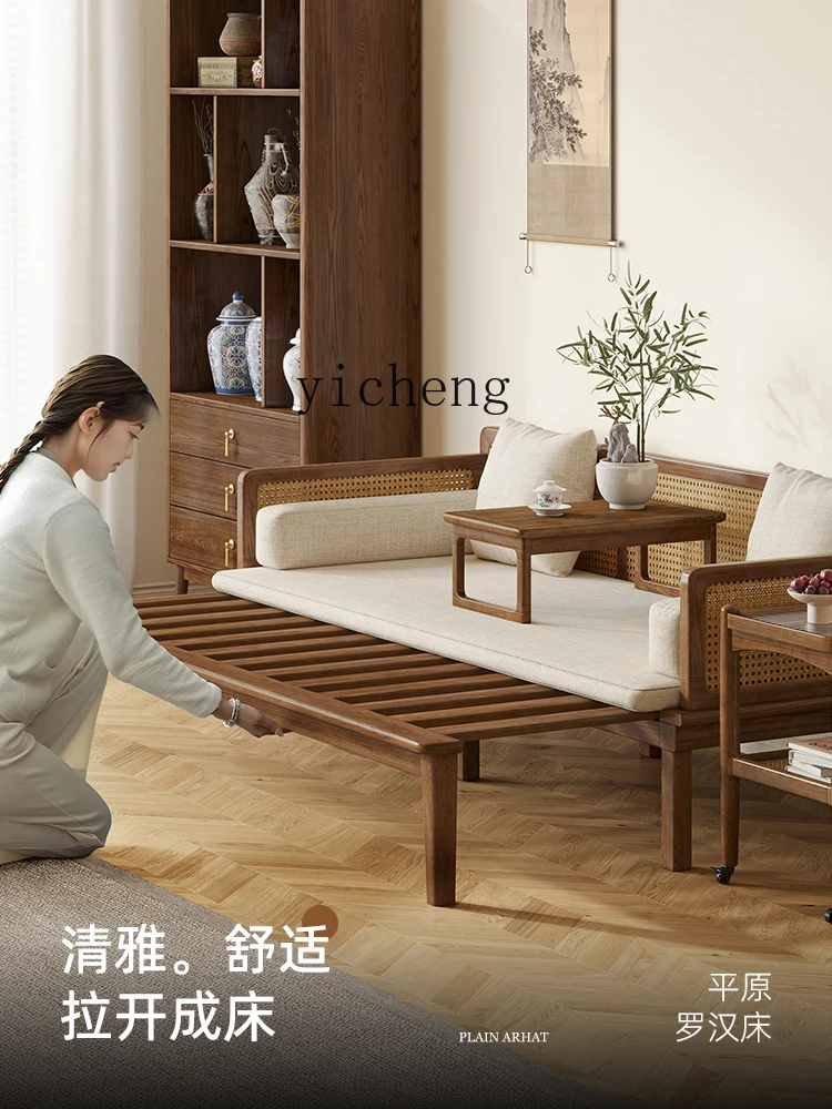 

FY solid wood Arhat bed push-pull bed small apartment pull-out retractable flat bed