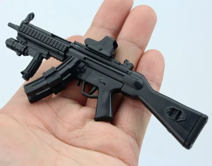 

1/6 MP5SD5 пистолет-пулемет 1/6 пластиковая сборная модель-головоломка для 12-дюймовых солдат, военное оружие, строительные блоки