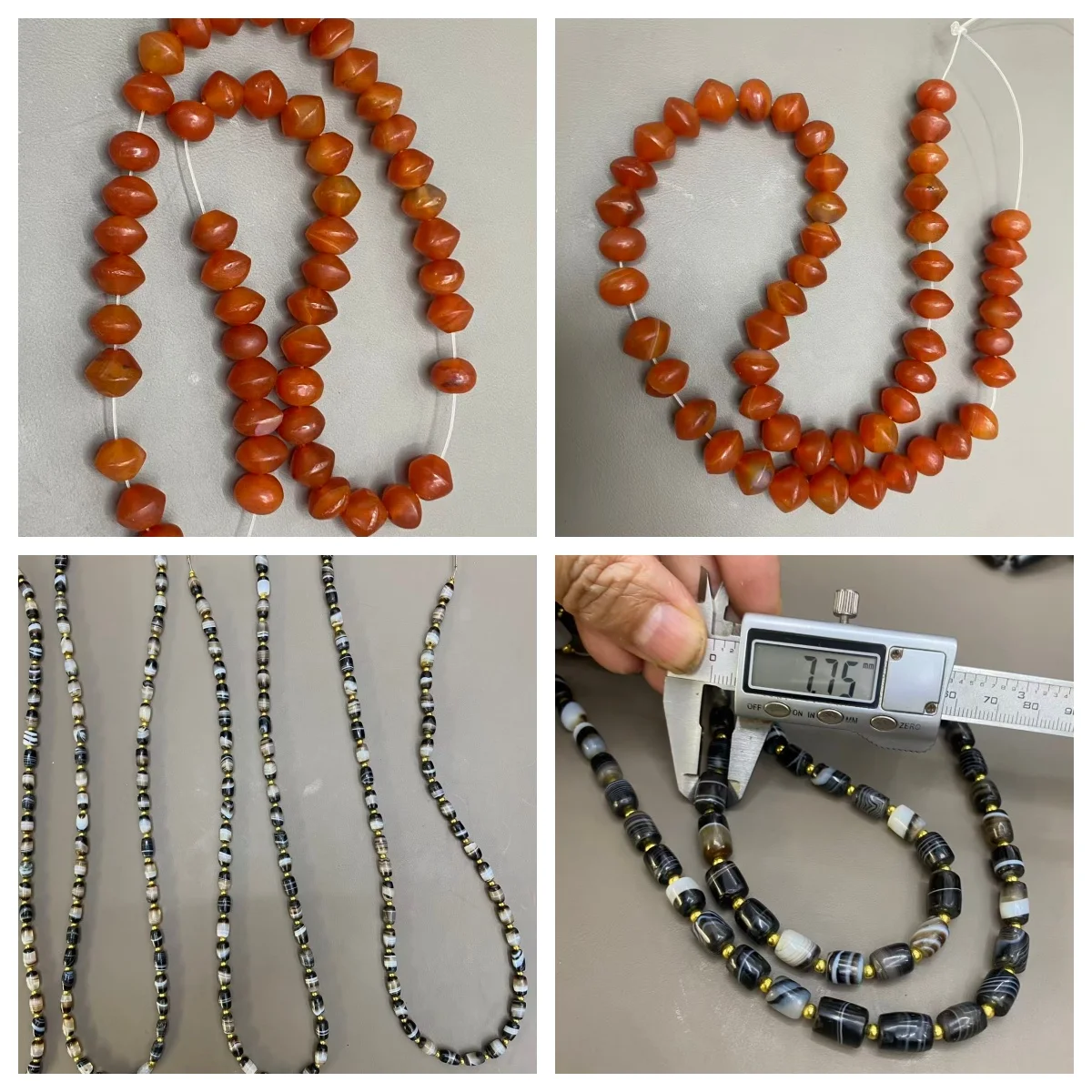 1pcs/lot Small-sized old wrapped agate antique bead strand red chalcedony abacus bead strand separated for DIY bracelet necklace
