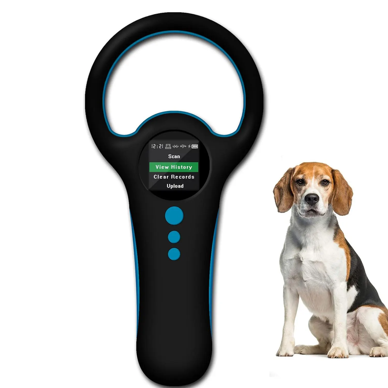 Pet Microchip Scanner 134.2Khz 125Khz Animal Chip Reader 500 Records Memory Animal Tag Reader