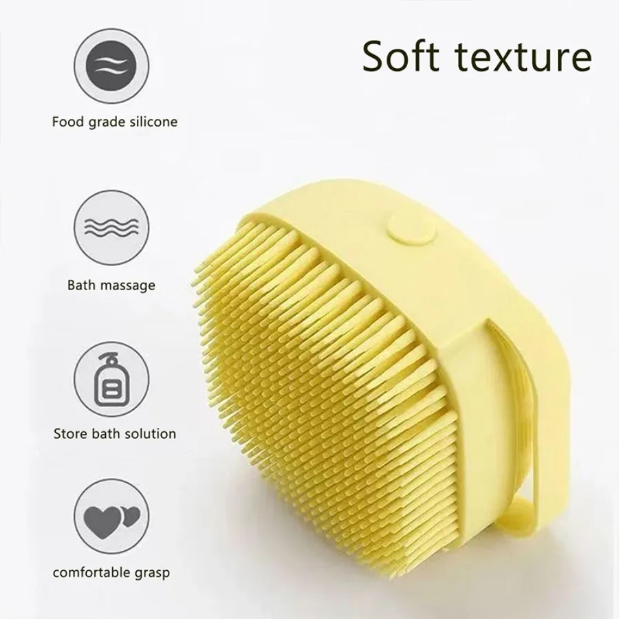 Soft Silicone Pet Bath Gloves, Massage & Grooming Brush for Dogs and Cats, Easy Cleaning Tool for Home Bathroom Use - Image 2