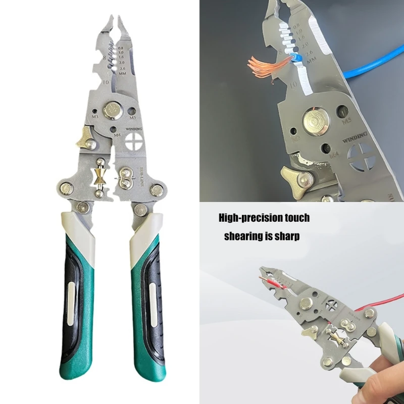 

Sturdy Carbon Steel Electrical Cable Stripper Crimper With Folding Handle 37JD