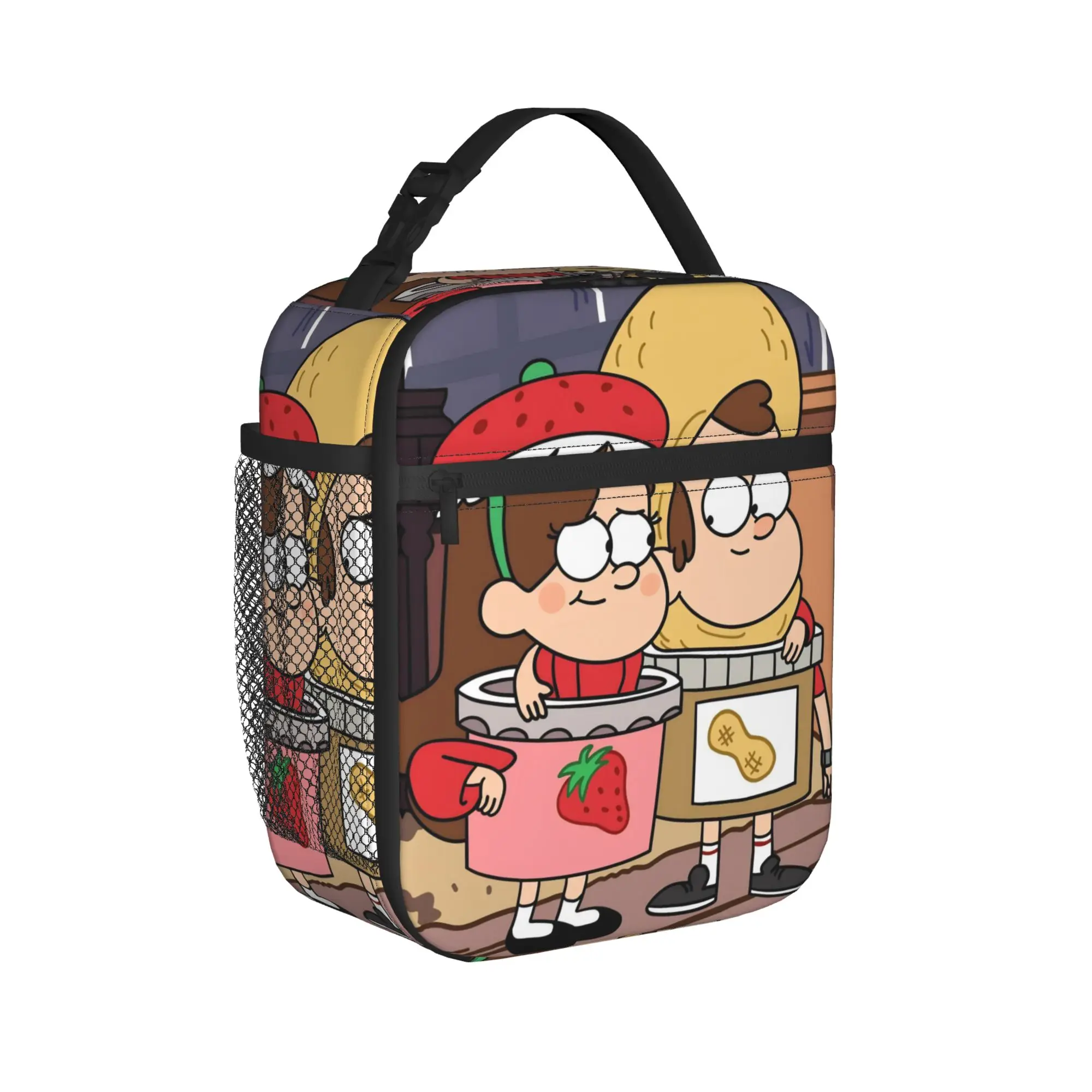 G-Gravity Falls Insulated Lunch Bags for Men Women  Food Container Bags Portable Thermal Cooler Lunch Boxes For Picnic