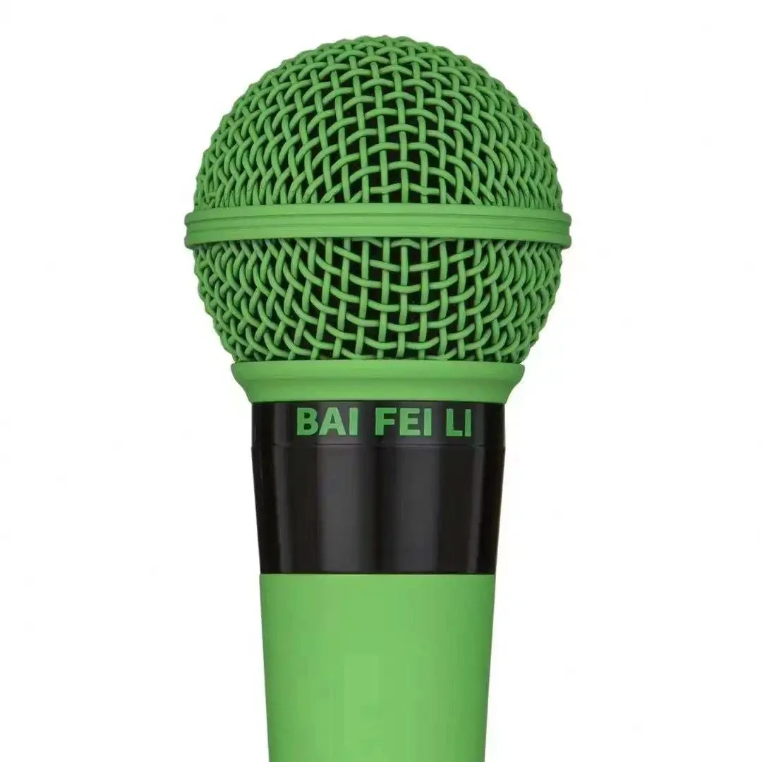 BAIFEILI D3000 draad dynamische microfoon professionele cardioïde handmicrofoon voor karaoke zangopname zang (groen)