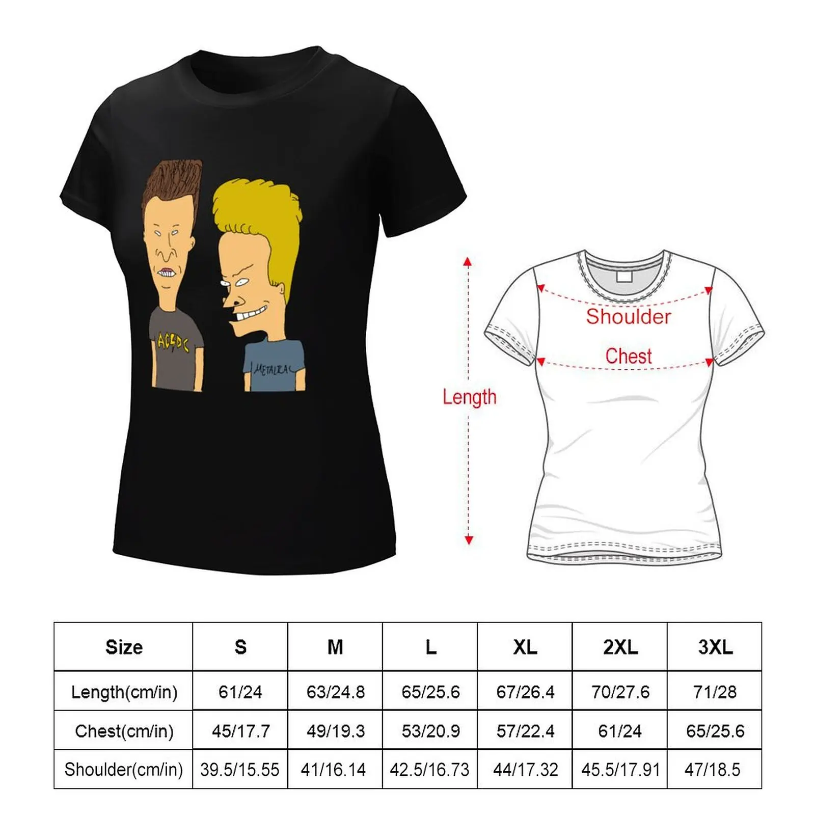 Beavis Butthead Premium T-shirt Female clothing summer clothes plus size t shirts for Women loose fit