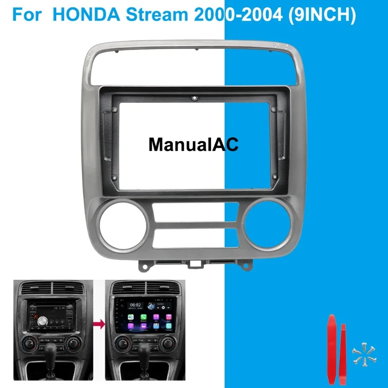 

For HONDA Stream 2000-2004 (9INCH) Car Radio Frame Only, Dashboard Panel Bezel Replacement Kit