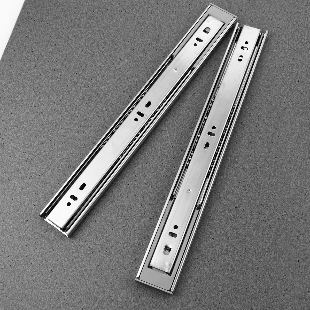 

2 pcs 20 Inches Double Spring Drawer Slides Steel Ball Bearing Mute Telescopic Drawer Slider For Filing Cabinet Desk Storage
