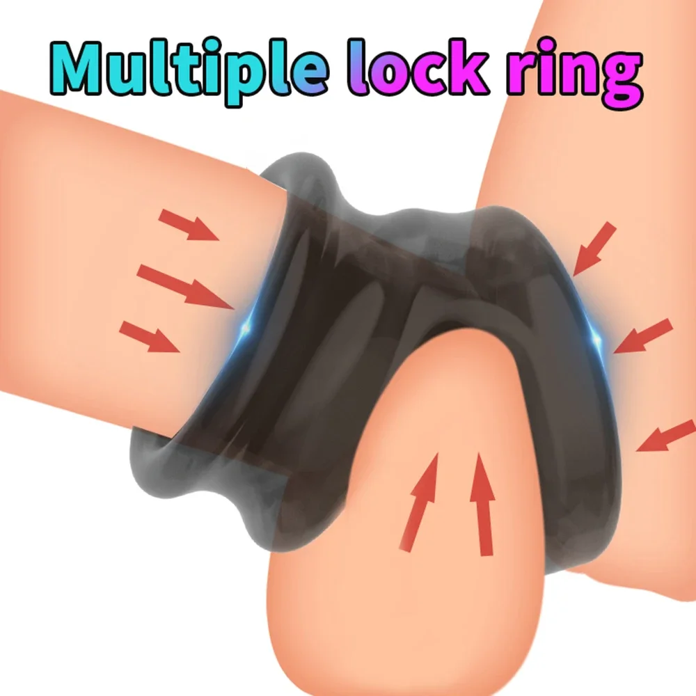 Penis Rings For Men Cock Ring Delay Ejaculation Stronger Erection Scrotal Binding Ball Stretcher Chastity Male Cocking Sex Toys