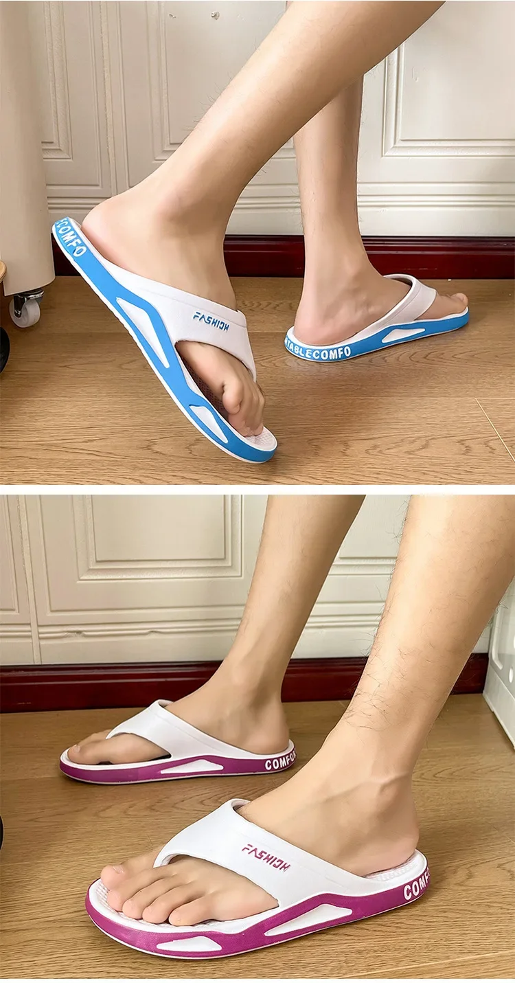 Hochwertige Marken-Flip-Flops für Herren, Sommer-Strand-Flip-Flops für Herren und Damen, modisch, atmungsaktiv, lässig, Strand-Hausschuhe für Herren, Sommer, Outdoor – Detail 13
