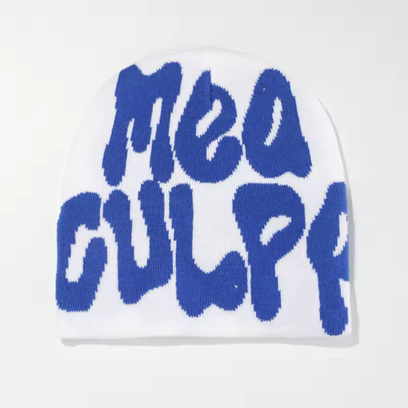 Mea Culpa Knitting Beanies Hat For Women Men Couple Y2K What's In Fashion Bonnet Kpop Wool Skullies Hoods Lady Caps Gorro шапка - Image 37