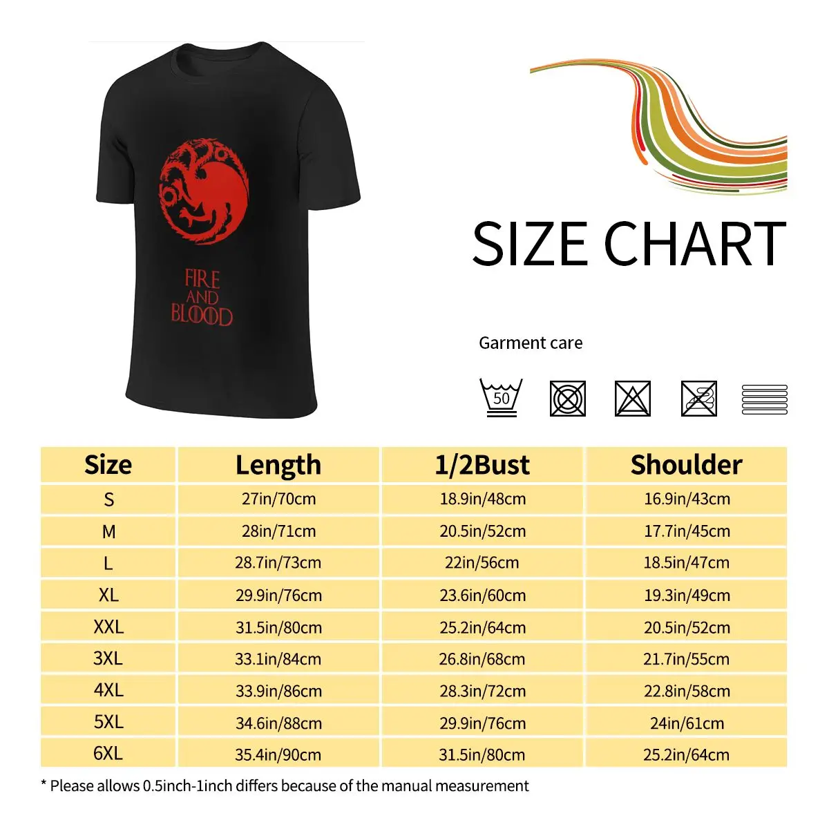 Fashion Fans House Targaryen T-Shirt Cotton Top Solid T Shirts Tops Tshirts