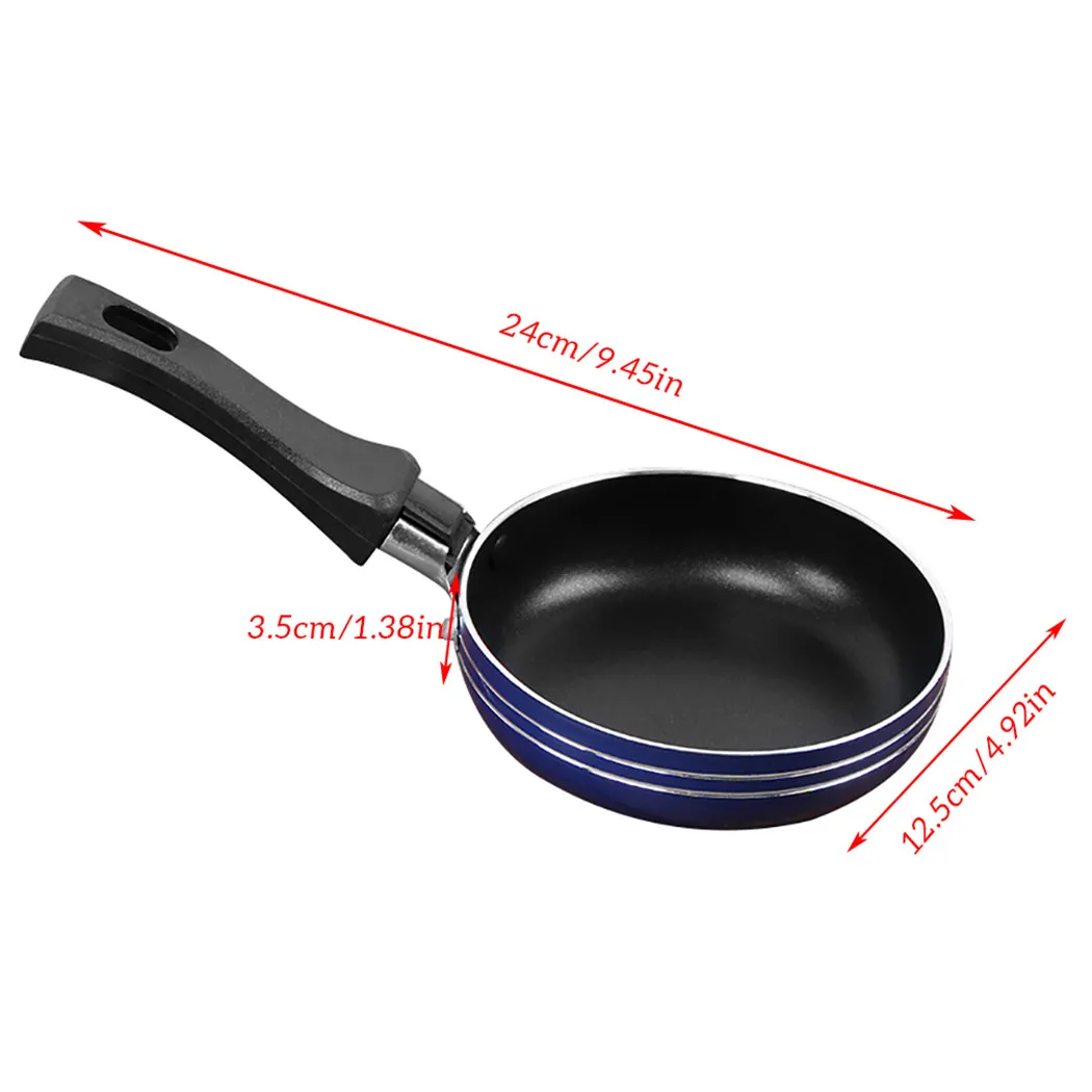 12cm/14cm/16cm Mini Frying Pan Non-Stick Steel Frypan Pot Saucepan Random Color For Kitchen Cookware Tools Mini