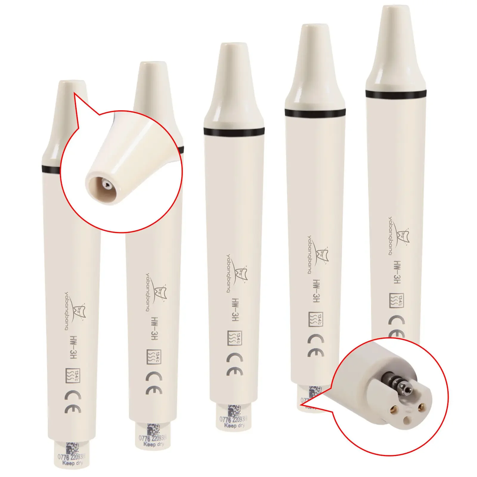 5 PCS Dental Destacável Ultrassônico Piezo Scaler Handpiece HW-3H Apto Para Pico EMS