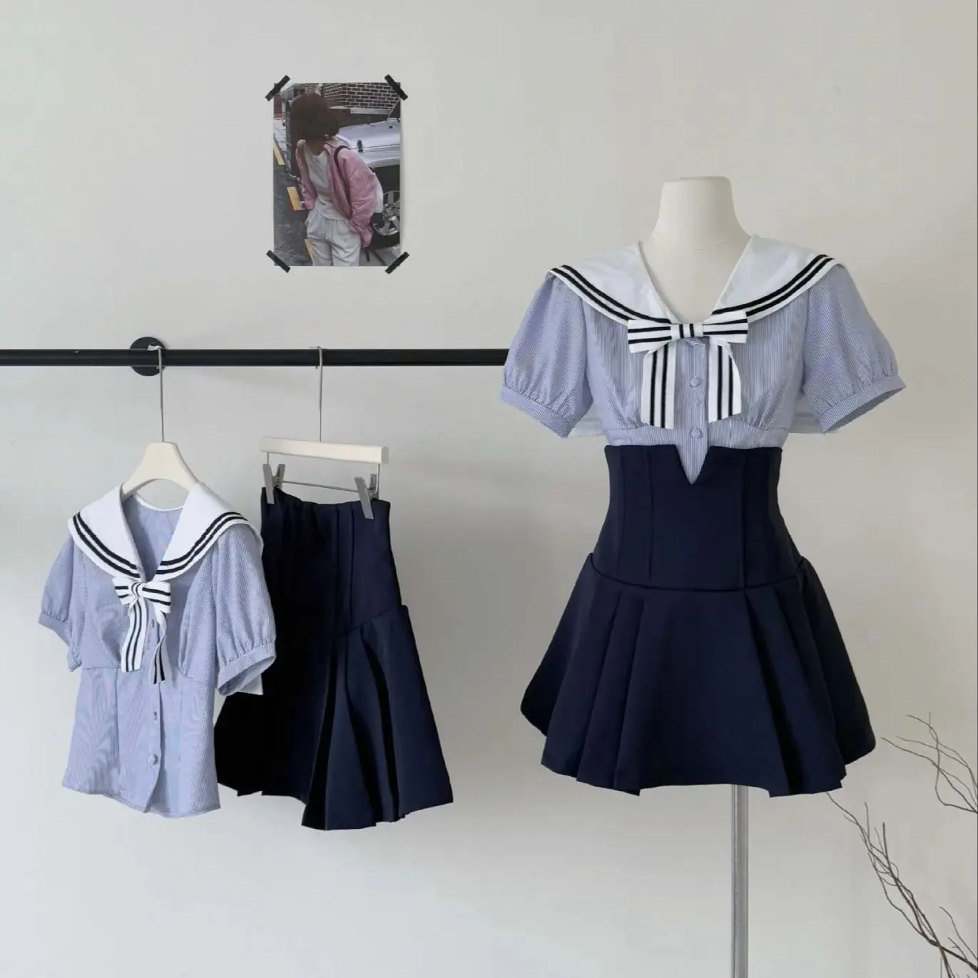 

2025 Summer Pure Desire Fashion Set Women's Design Irregular Short sleeved Top+A-line Skirt Pants Two piece Set