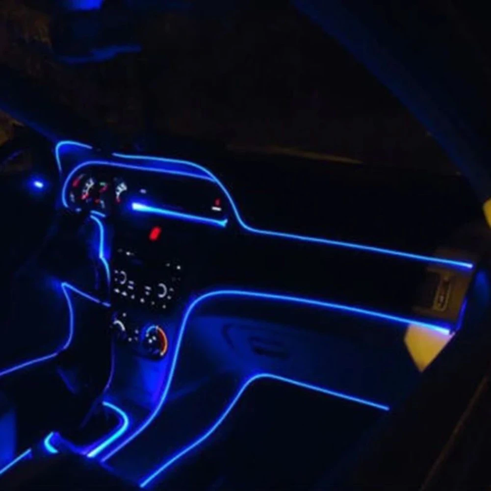 PMMA-Cable de fibra óptica con brillo lateral, 2M x 4mm, para luz LED de coche, cinturón de iluminación brillante, tira de luces de fiesta, decoración automática