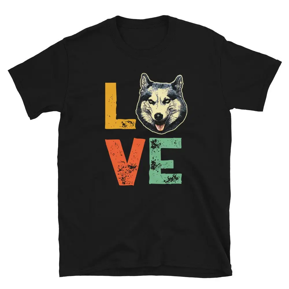 Cute Love Siberian Husky Dog Mom Retro T Shirt Puppy Sled Dogs Lover Trainer Pet Owner Huskies Mother Unique s